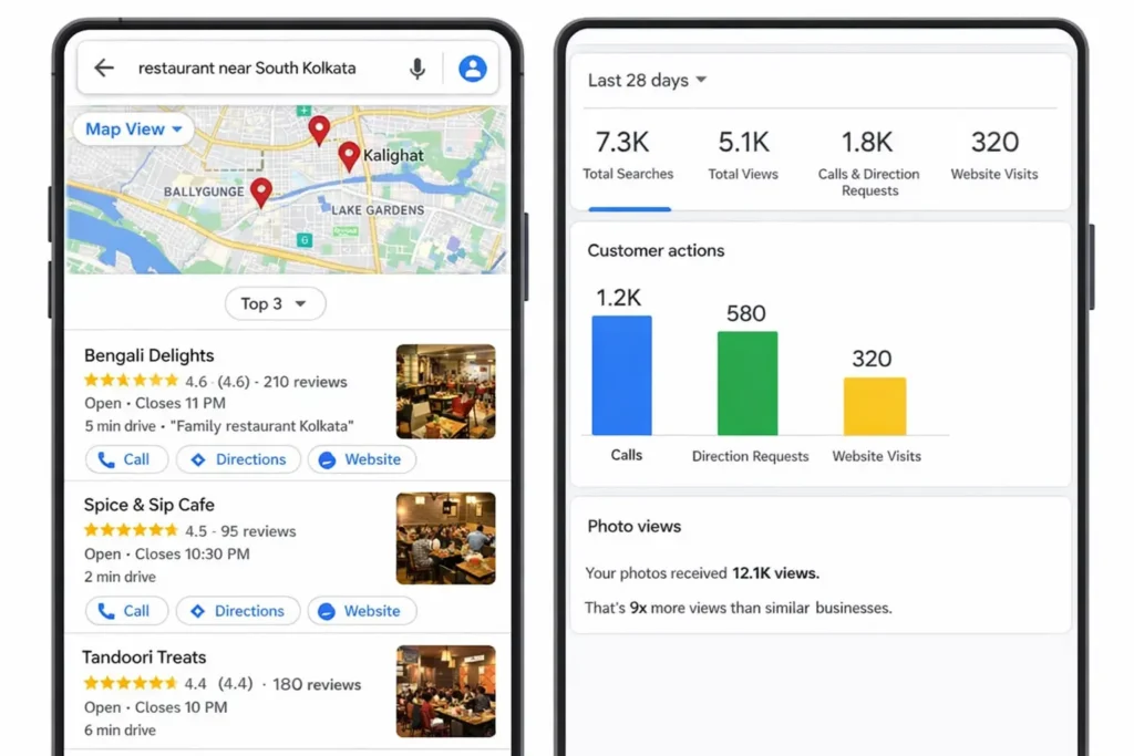 How a Small Restaurant in South Kolkata Got 300% More Customers Using Google